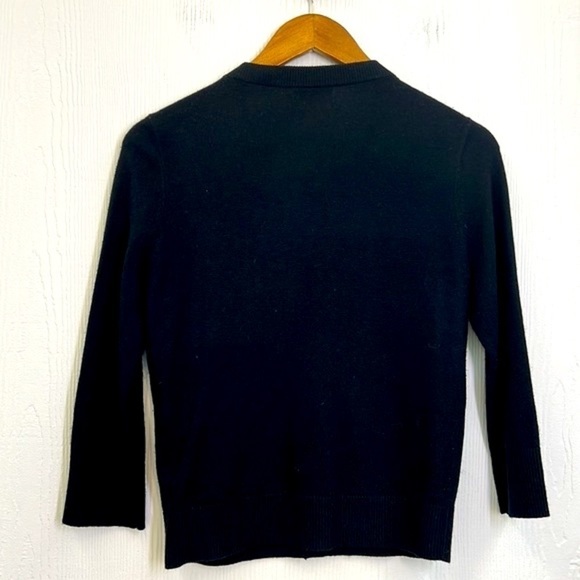 Kate spade - Kati Black Beaded Wool And Cashmere Button Up Cardigan Small - Picture 11 of 11